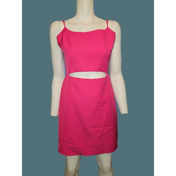 WAYF Pink Sleeveless Cutout Mini Dress Adjustable Straps Women Size M - Picture 1 of 9